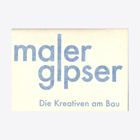 Wort-/Bildmarke "malergipser" blau 