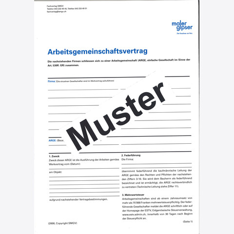 Typvertrag Arbeitsgemeinschaften (ARGE)