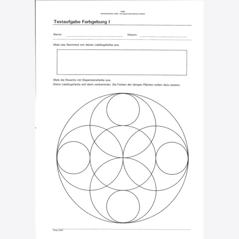3er-Sets Testaufgaben «Farbgebung I» für Maler