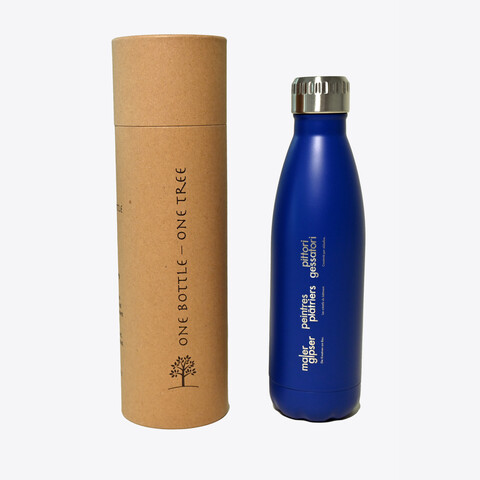 Thermosflasche blau